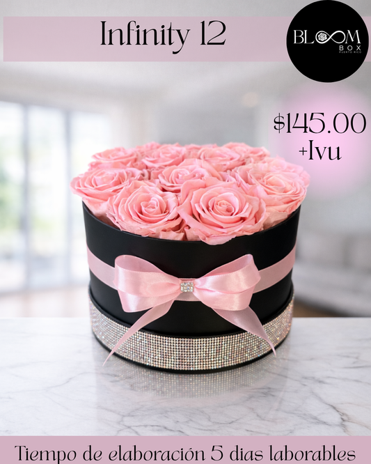 Infinity 12 Rosas Preservadas