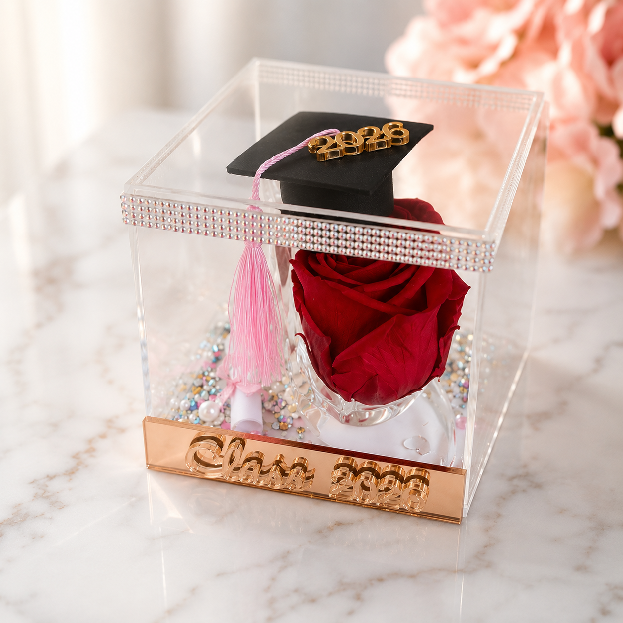 Graduation Box Cinderella Shoe Personalizada 5"x5"x5"