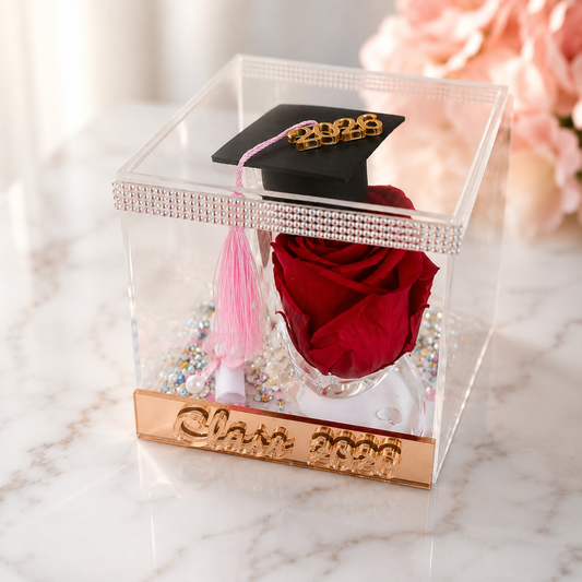 Graduation Box Cinderella Shoe Personalizada 5"x5"x5"